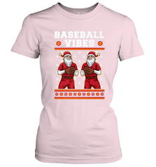 Baseball Vibes Christmas Baseball Player Santa Gift Holiday Women's T-Shirt Women's T-Shirt - FordPhuMy