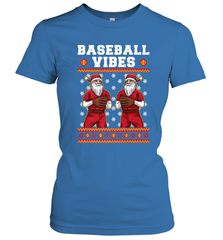 Baseball Vibes Christmas Baseball Player Santa Gift Holiday Women's T-Shirt Women's T-Shirt - FordPhuMy