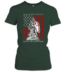 Knight Templar American Flag Women's T-Shirt Women's T-Shirt - FordPhuMy