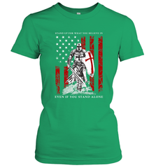Knight Templar American Flag Women's T-Shirt Women's T-Shirt - FordPhuMy