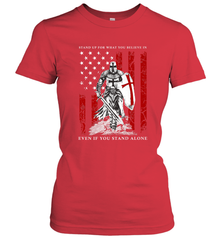 Knight Templar American Flag Women's T-Shirt Women's T-Shirt - FordPhuMy