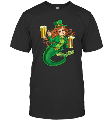 St Patricks Day Shirt Women Leprechaun Mermaid Girls Redhead Men's T-Shirt
