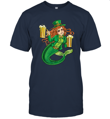 St Patricks Day Shirt Women Leprechaun Mermaid Girls Redhead Men's T-Shirt