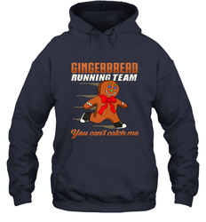 Christmas Gingerbread Man Cookie Gingerbread Running Team Hooded Sweatshirt