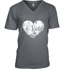 Love Valentines Day Heart Vintage Gift For Men Women Men's V-Neck Men's V-Neck - FordPhuMy