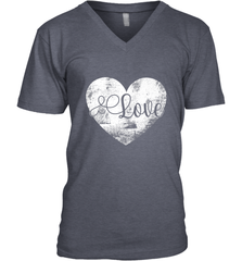 Love Valentines Day Heart Vintage Gift For Men Women Men's V-Neck Men's V-Neck - FordPhuMy