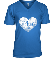 Love Valentines Day Heart Vintage Gift For Men Women Men's V-Neck Men's V-Neck - FordPhuMy