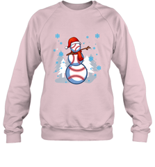 DABBING BASEBALL SNOWMAN _ Christmas Funny Crewneck Sweatshirt Crewneck Sweatshirt - FordPhuMy