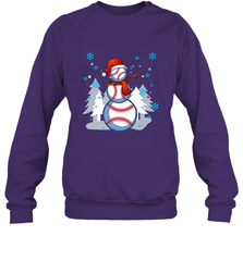 DABBING BASEBALL SNOWMAN _ Christmas Funny Crewneck Sweatshirt Crewneck Sweatshirt - FordPhuMy
