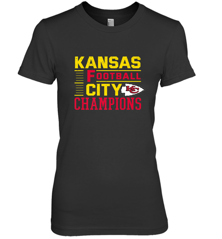 Kansas City Football Champions Vintage KC Distressed Gift Women's Premium T-Shirt Women's Premium T-Shirt / Black / XS Women's Premium T-Shirt - FordPhuMy