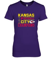 Kansas City Football Champions Vintage KC Distressed Gift Women's Premium T-Shirt Women's Premium T-Shirt - FordPhuMy