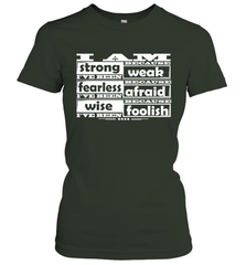I am strong, fearless wise Best Novelty Gift Wing Inspirational Quote Women's T-Shirt Women's T-Shirt - FordPhuMy
