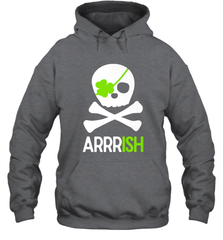 St. Patricks Day Irish Pirate Skull and Cross bones Hooded Sweatshirt Hooded Sweatshirt - FordPhuMy