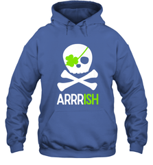 St. Patricks Day Irish Pirate Skull and Cross bones Hooded Sweatshirt Hooded Sweatshirt - FordPhuMy