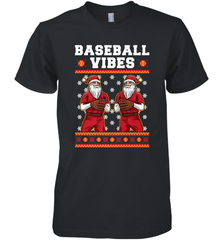 Baseball Vibes Christmas Baseball Player Santa Gift Holiday Men's Premium T-Shirt Men's Premium T-Shirt - FordPhuMy
