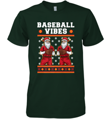 Baseball Vibes Christmas Baseball Player Santa Gift Holiday Men's Premium T-Shirt Men's Premium T-Shirt - FordPhuMy