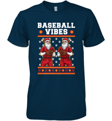 Baseball Vibes Christmas Baseball Player Santa Gift Holiday Men's Premium T-Shirt Men's Premium T-Shirt - FordPhuMy