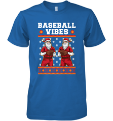 Baseball Vibes Christmas Baseball Player Santa Gift Holiday Men's Premium T-Shirt Men's Premium T-Shirt - FordPhuMy