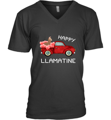 Happy Llamatine funny Valentine Day Llama costume Men's V-Neck Men's V-Neck - FordPhuMy