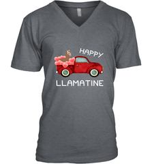 Happy Llamatine funny Valentine Day Llama costume Men's V-Neck Men's V-Neck - FordPhuMy