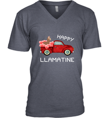 Happy Llamatine funny Valentine Day Llama costume Men's V-Neck Men's V-Neck - FordPhuMy