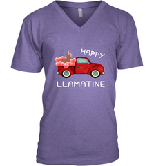 Happy Llamatine funny Valentine Day Llama costume Men's V-Neck Men's V-Neck - FordPhuMy