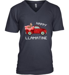 Happy Llamatine funny Valentine Day Llama costume Men's V-Neck Men's V-Neck - FordPhuMy