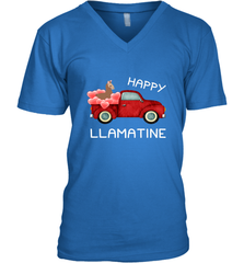 Happy Llamatine funny Valentine Day Llama costume Men's V-Neck Men's V-Neck - FordPhuMy