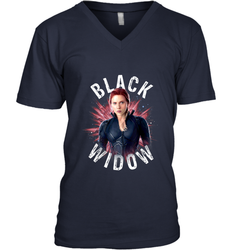 Avengers Endgame Black Widow Space Poster Graphic Men's V-Neck