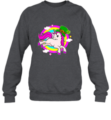 Irish Leprechaun Unicorn Cute St Patricks Day Ireland Crewneck Sweatshirt Crewneck Sweatshirt - FordPhuMy