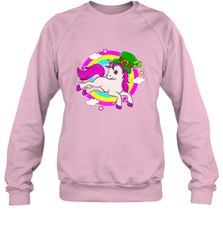 Irish Leprechaun Unicorn Cute St Patricks Day Ireland Crewneck Sweatshirt Crewneck Sweatshirt - FordPhuMy
