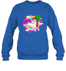 Irish Leprechaun Unicorn Cute St Patricks Day Ireland Crewneck Sweatshirt Crewneck Sweatshirt - FordPhuMy