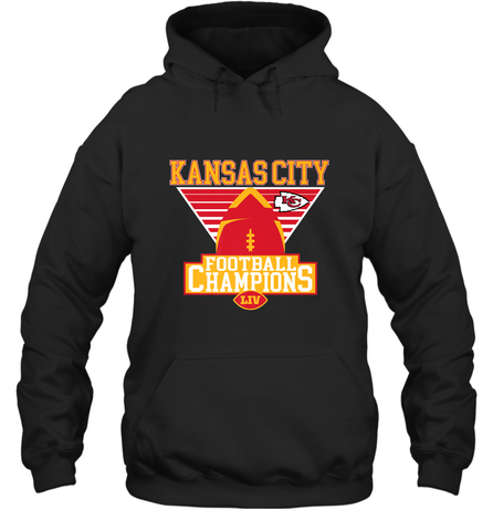 Kansas City Old School Football _ The City Of Champions LIV Hooded Sweatshirt Hooded Sweatshirt / Black / S Hooded Sweatshirt - FordPhuMy