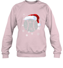 Baseball Ball Christmas Santa Hat Snowflakes Gift  Baseball Crewneck Sweatshirt Crewneck Sweatshirt - FordPhuMy