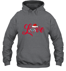 NFL Seattle Seahawks Logo Christmas Santa Hat Love Heart Football Team Hooded Sweatshirt Hooded Sweatshirt - FordPhuMy