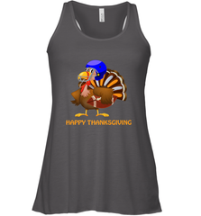 Cool Happy Thanksgiving Football Shirt Gobble Player Turkey Women's Racerback Tank Women's Racerback Tank - FordPhuMy