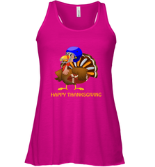 Cool Happy Thanksgiving Football Shirt Gobble Player Turkey Women's Racerback Tank Women's Racerback Tank - FordPhuMy