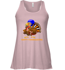 Cool Happy Thanksgiving Football Shirt Gobble Player Turkey Women's Racerback Tank Women's Racerback Tank - FordPhuMy