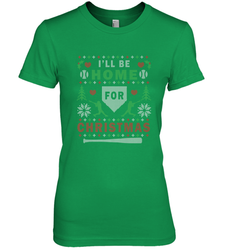 Premium Baseball Ugly Christmas Sweater Pattern Women's Premium T-Shirt