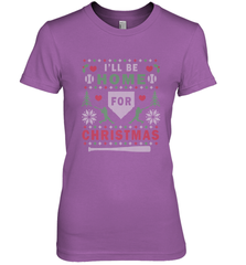 Premium Baseball Ugly Christmas Sweater Pattern Women's Premium T-Shirt Women's Premium T-Shirt - FordPhuMy