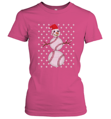 UGLY CHRISTMAS Baseball Snowman Holiday Santa Funny Men Gift Women's T-Shirt Women's T-Shirt - FordPhuMy