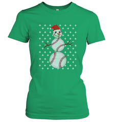 UGLY CHRISTMAS Baseball Snowman Holiday Santa Funny Men Gift Women's T-Shirt Women's T-Shirt - FordPhuMy