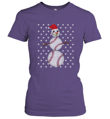 UGLY CHRISTMAS Baseball Snowman Holiday Santa Funny Men Gift Women's T-Shirt Women's T-Shirt - FordPhuMy