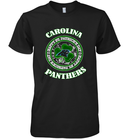 NFL Carolina Panthers Logo Happy St Patrick's Day Men's Premium T-Shirt Men's Premium T-Shirt / Black / XS Men's Premium T-Shirt - FordPhuMy