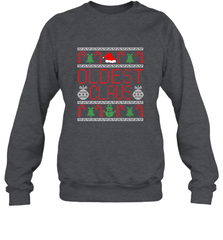 Oldest Claus Santa Hat Christmas Gift Matching Family Ugly Crewneck Sweatshirt Crewneck Sweatshirt - FordPhuMy