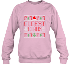 Oldest Claus Santa Hat Christmas Gift Matching Family Ugly Crewneck Sweatshirt Crewneck Sweatshirt - FordPhuMy