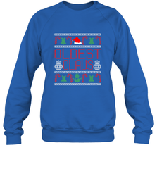 Oldest Claus Santa Hat Christmas Gift Matching Family Ugly Crewneck Sweatshirt Crewneck Sweatshirt - FordPhuMy