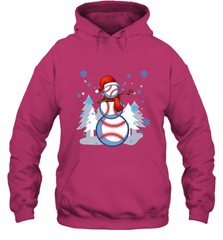 DABBING BASEBALL SNOWMAN _ Christmas Funny Hooded Sweatshirt Hooded Sweatshirt - FordPhuMy