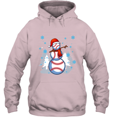 DABBING BASEBALL SNOWMAN _ Christmas Funny Hooded Sweatshirt Hooded Sweatshirt - FordPhuMy