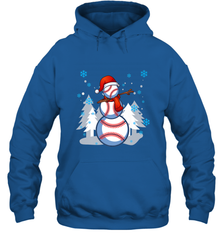 DABBING BASEBALL SNOWMAN _ Christmas Funny Hooded Sweatshirt Hooded Sweatshirt - FordPhuMy